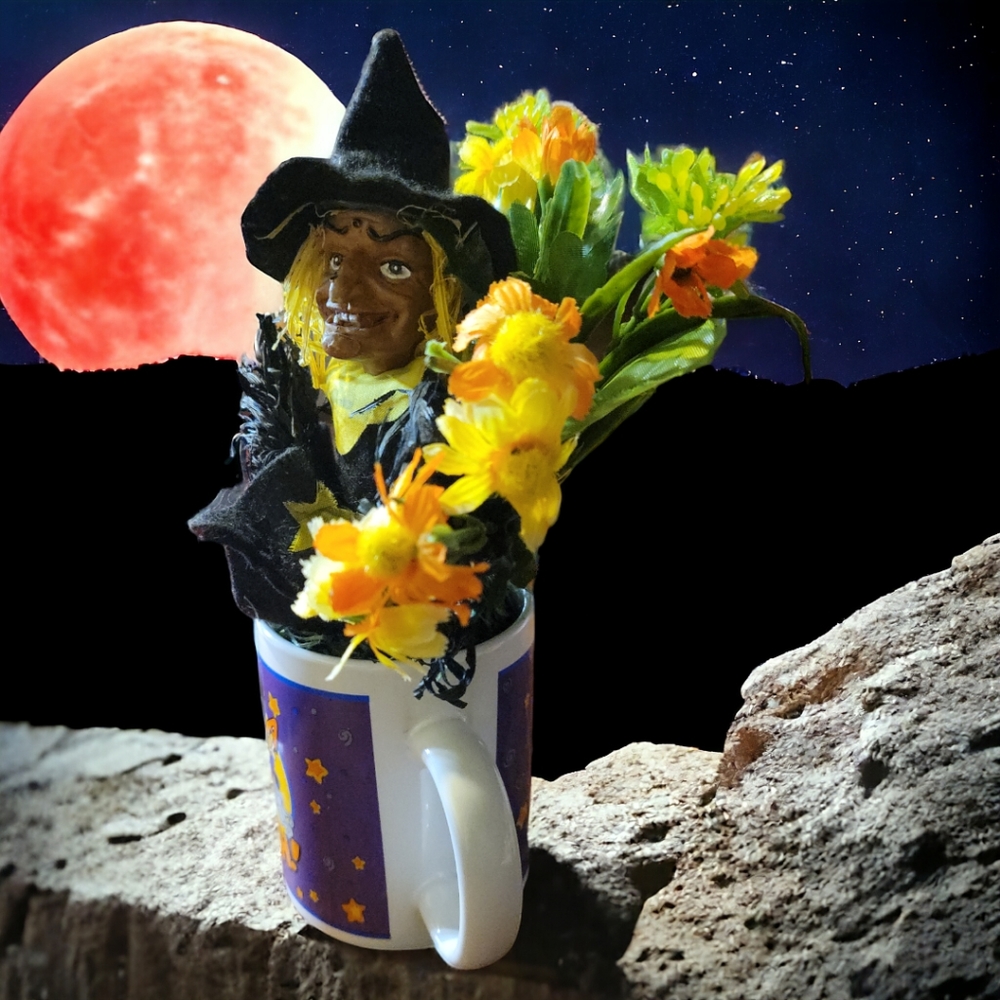 Mug Cup Life's A Witch Flowers Handcrafted Coffee Tea